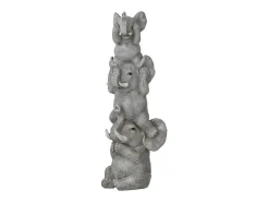 J-Line Elefantes de resina 10x10x32 cm Gris Hot