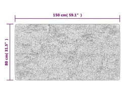 Online Garden Furniture Elsje Alfombra lavable antideslizante 80x150 cm Gris