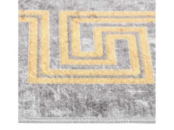 Online Garden Furniture Elsje Alfombra lavable antideslizante 80x150 cm Gris