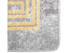 Online Garden Furniture Elsje Alfombra lavable antideslizante 80x150 cm Gris