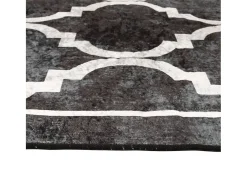 Garden Furniture Elsje Alfombra lavable antideslizante y blanco 120x180 cm Negro Sale