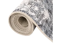 Outlet Garden Furniture Elsje Alfombra lavable antideslizante multicolor 80x150 cm Gris
