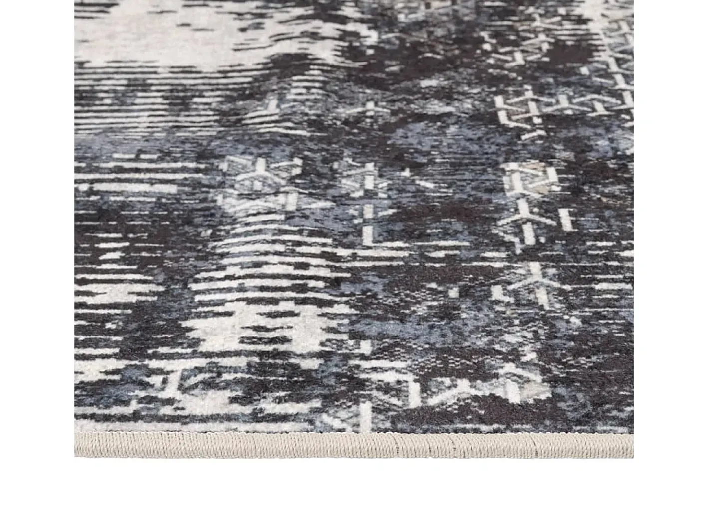 Outlet Garden Furniture Elsje Alfombra lavable antideslizante multicolor 80x150 cm Gris