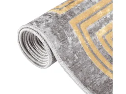 Garden Furniture Alfombra De Salón-Elsje Alfombra lavable antideslizante 160x230 cm Gris