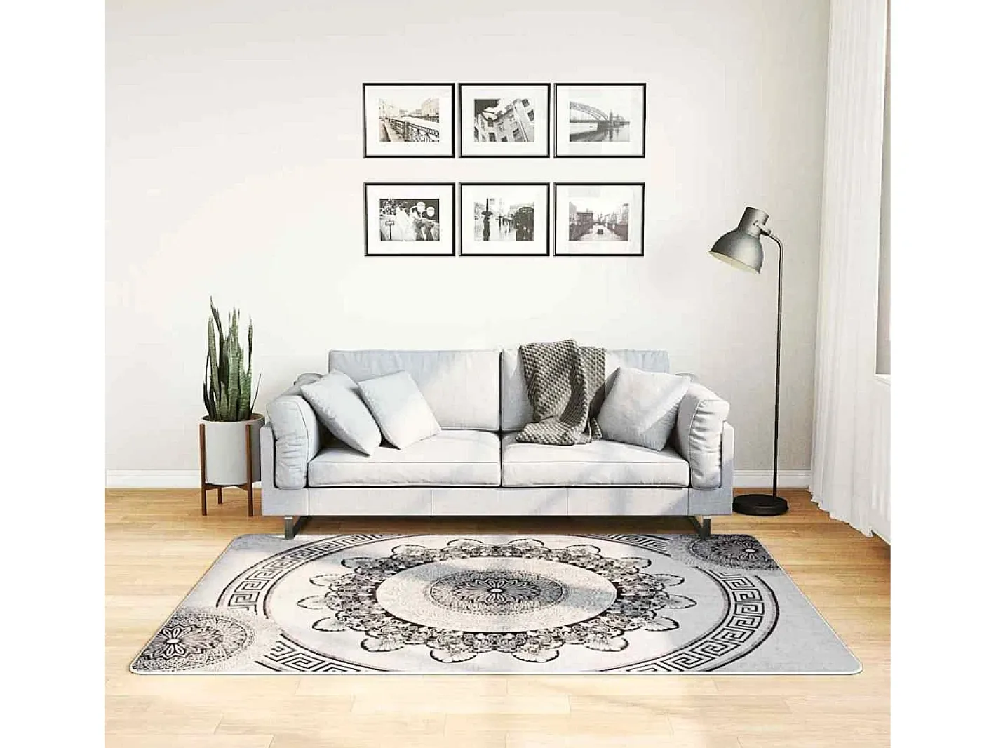 Garden Furniture Elsje Alfombra lavable antideslizante multicolor 120x180 cm Gris Hot