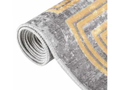 Garden Furniture Alfombra De Salón-Elsje Alfombra lavable antideslizante 80x300 cm Gris