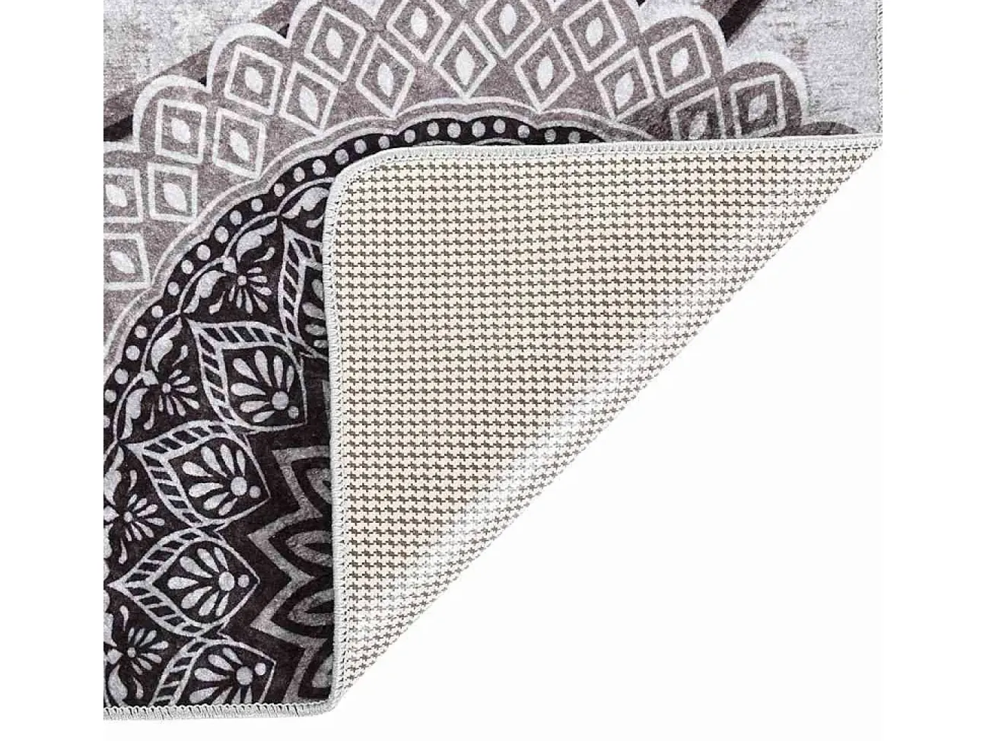 Garden Furniture Alfombra De Salón-Elsje Alfombra lavable patchwork antideslizante multicolor 80x300 cm Gris