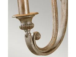 Outlet Elstead Abbey 1 ljus inomhusljus väggljus silversand med skärm, E14 Plateado
