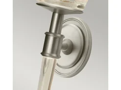 Aplique Para Pared-Elstead Agatha 2 ljus inomhus vägglampa Borstad nickel, G9 Gris