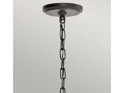 Lámpara Suspendida-Elstead Ahrendale Multi Arm Chandelier 4 Light Mesh Iron Finish, E27 Gris