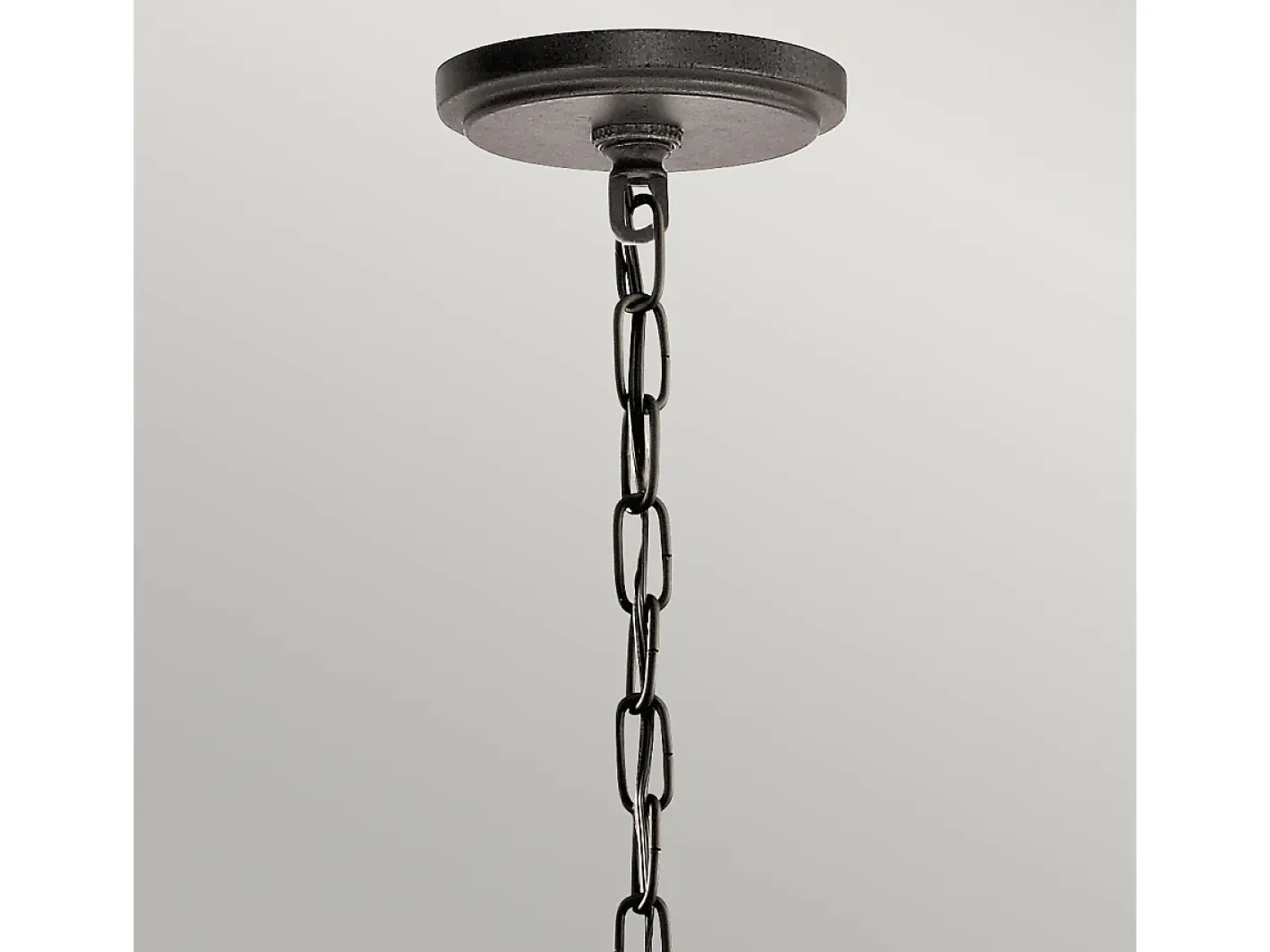 Lámpara Suspendida-Elstead Ahrendale Multi Arm Chandelier 4 Light Mesh Iron Finish, E27 Gris