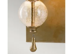 Aplique Para Pared-Elstead Argento 1 ljus inomhusljus vägglampa oxiderat silverblad, E14 Plateado