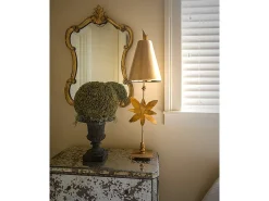 Elstead Azalea 1 Ljus Bordslampa Guld Blommig Löv Design, E27 Dorado