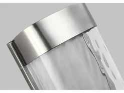 Discount Elstead Bennie LED 1 Ljus Utomhus Stor Vägglampa Borstad Stål IP44 Gris
