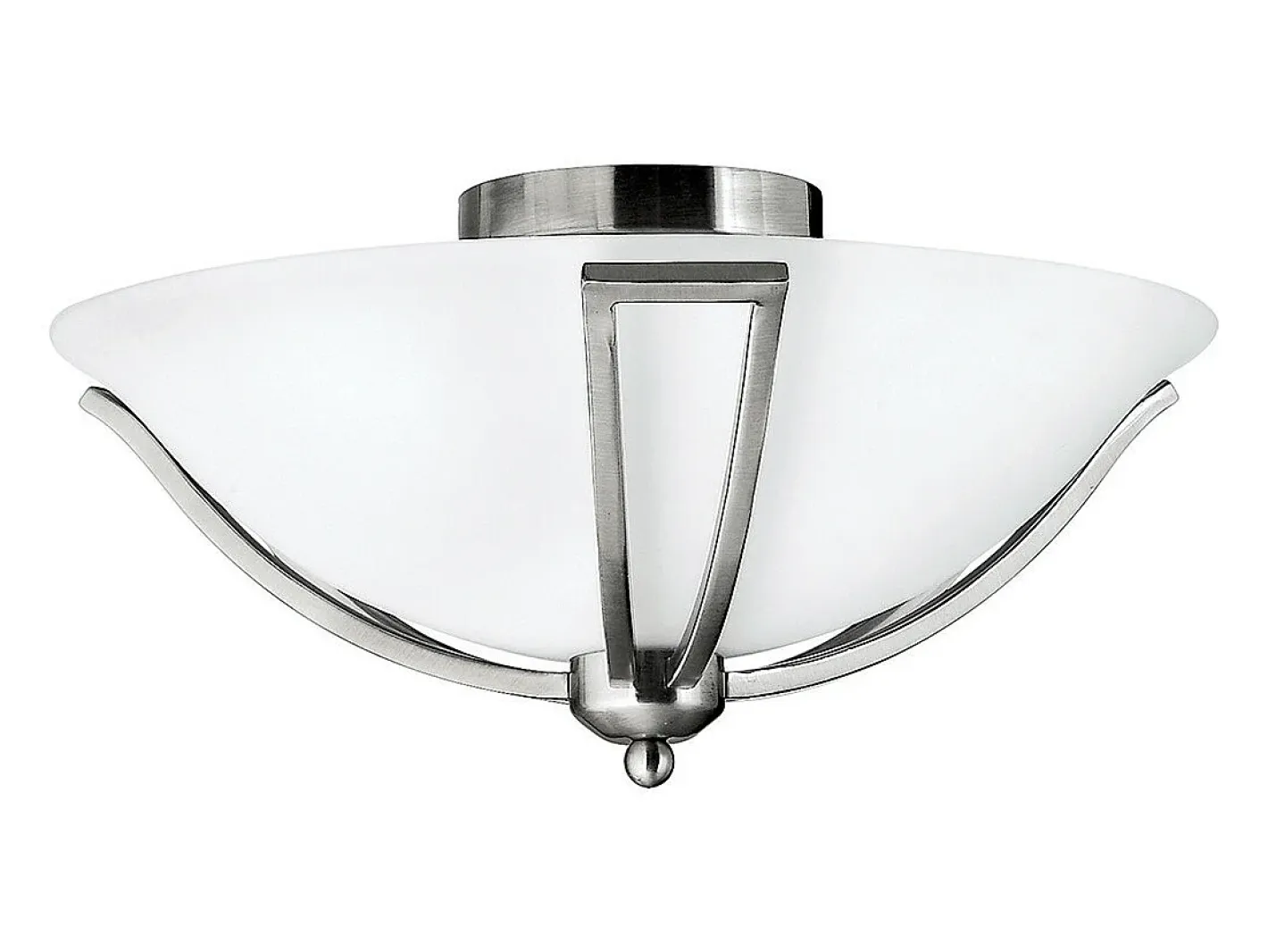 Plafón-Elstead Bolla 2 Ljus Spola Takljus Borstad Nickel, E27 Gris