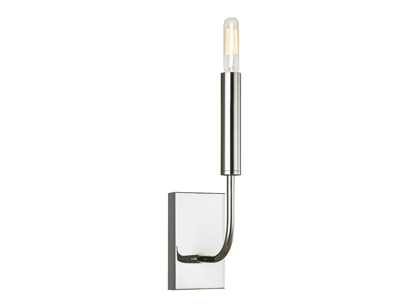 Elstead Brianna 1 ljus vägglampa, polerad nickel, E14 Gris Hot