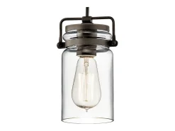 Elstead Brinley 1 Light Ceiling Mini Pendel Olde Bronze, E27 Bronce Online