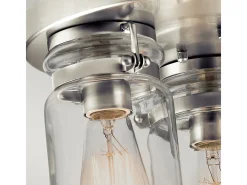 Best Elstead Brinley 3 ljus infälld taklampa Borstad nickel, E27 Gris