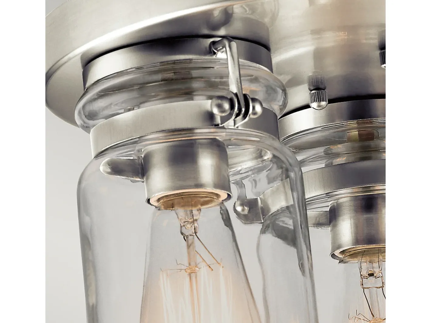 Best Elstead Brinley 3 ljus infälld taklampa Borstad nickel, E27 Gris