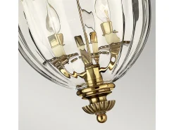 Elstead Cambridge 3 ljus infälld taklampa polerad mässing, E14 Camel New