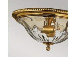 Plafón-Elstead Cambridge 2 ljus infälld taklampa polerad mässing, E27 Camel