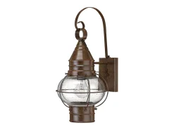 Elstead Cape Cod 1 Light Outdoor Medium Wall Lantern Light Sienna Bronze, E27 Bronce Discount