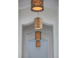 Elstead Carabel 1 Light Ceiling Mini Pendel Borstad Champagne, E27 Dorado Best