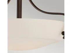 Outlet Elstead Chantilly 3 Ljus Semi Flush Ceiling Light Palladian Brons, E27 Bronce