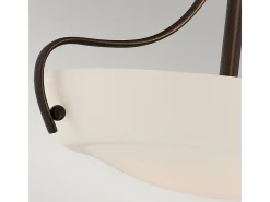 Outlet Elstead Chantilly 3 Ljus Semi Flush Ceiling Light Palladian Brons, E27 Bronce