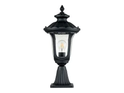 Discount Elstead Chicago Utomhussockelljus texturerad svart, IP44 Negro