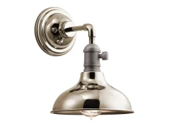 Elstead Cobson 1 ljus inomhus kupol vägglampa polerad nickel, E27 Camel Online