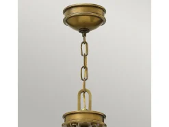 Lámpara Suspendida-Elstead Collier 5 ljus multiarm ljuskrona mässingsfinish, E27 Camel