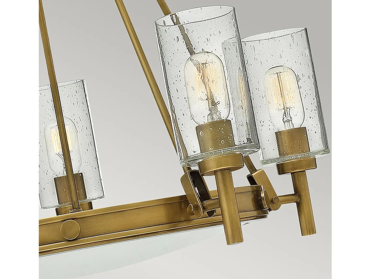 Lámpara Suspendida-Elstead Collier 5 ljus multiarm ljuskrona mässingsfinish, E27 Camel
