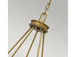 Lámpara Suspendida-Elstead Collier 5 ljus multiarm ljuskrona mässingsfinish, E27 Camel