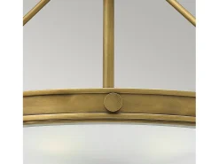 Plafón-Elstead Collier 4 Lätt Medium Semi Flush Takljus Mässing, E14 Camel