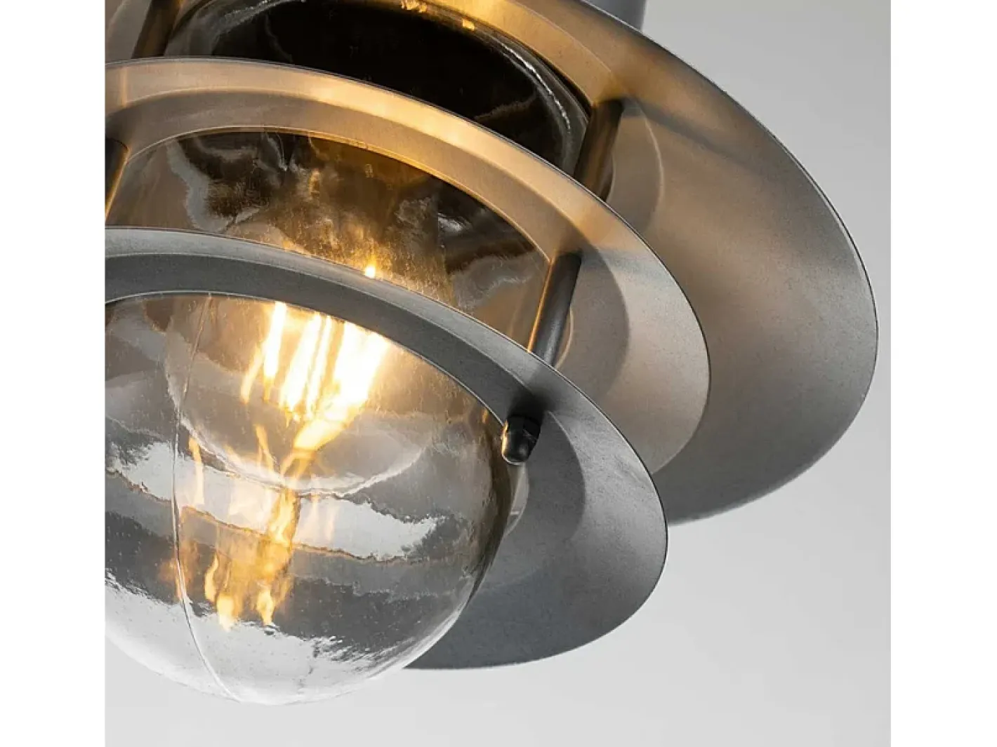 Elstead Copenhagen Outdoor Dome Vägglampa Silver, IP44 Plateado Sale