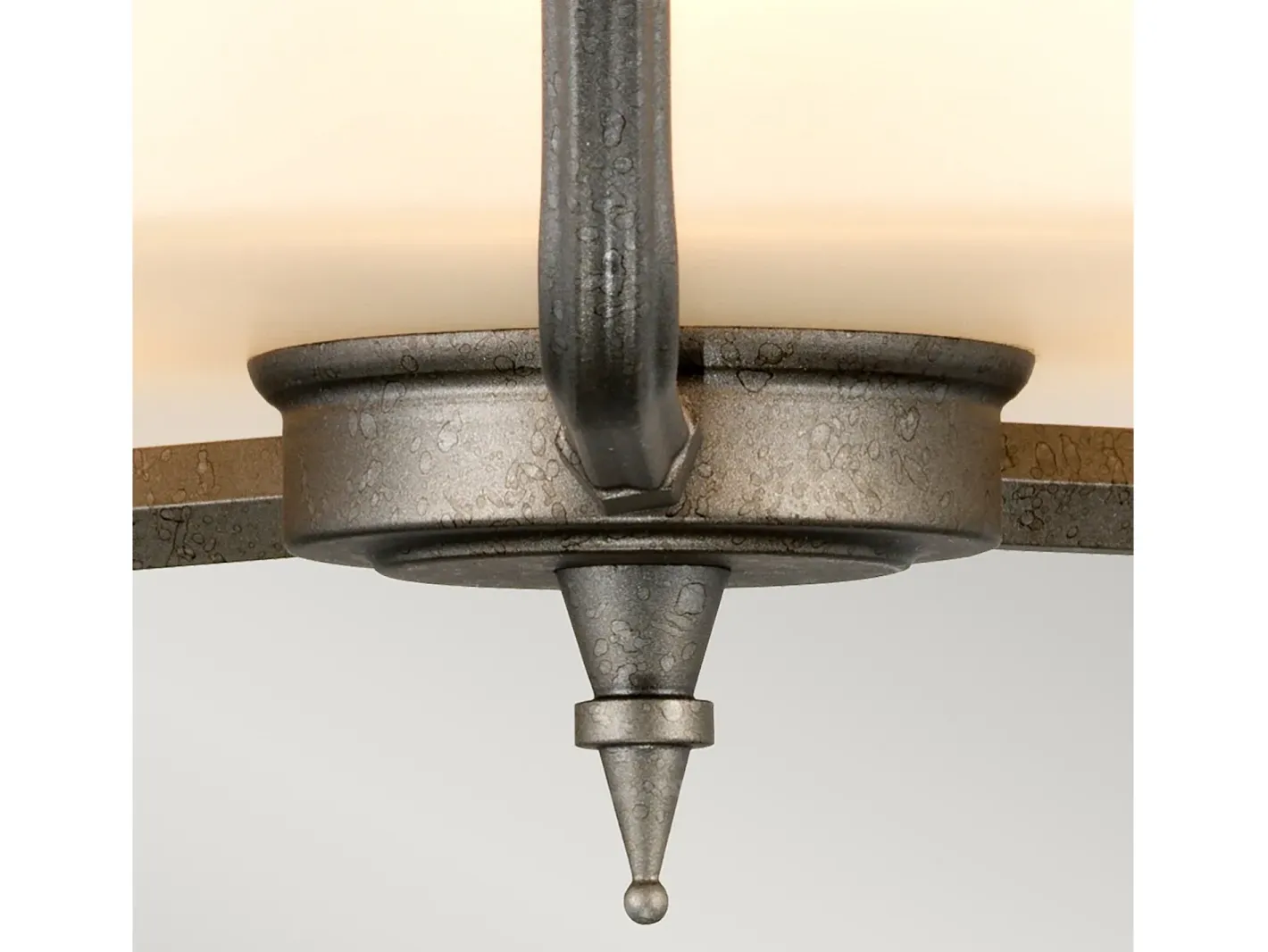 Hot Elstead Crown 3 Ljus Semi Flush Ceiling Pendel Light Iron, E27 Gris