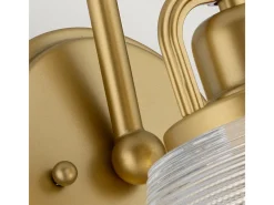 Aplique Para Pared-Elstead Dublin 1 ljus vägglampa, målad naturmässing, IP44, G9 Camel