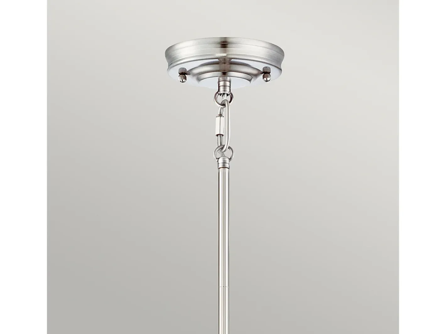 Lámpara Suspendida-Elstead Emery 1 Light Dome Tak Mini Pendel Silver, E27 Plateado