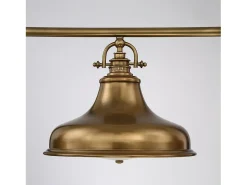 Elstead Emery 3 Ljus Pendel Bar Ljuskrona Lätt väderbiten mässing, E27 Camel Sale