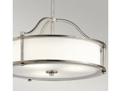 Sale Elstead Emory 3 Ljus Semi Flush Round Tak Pendel Light Tenn, E27 Gris