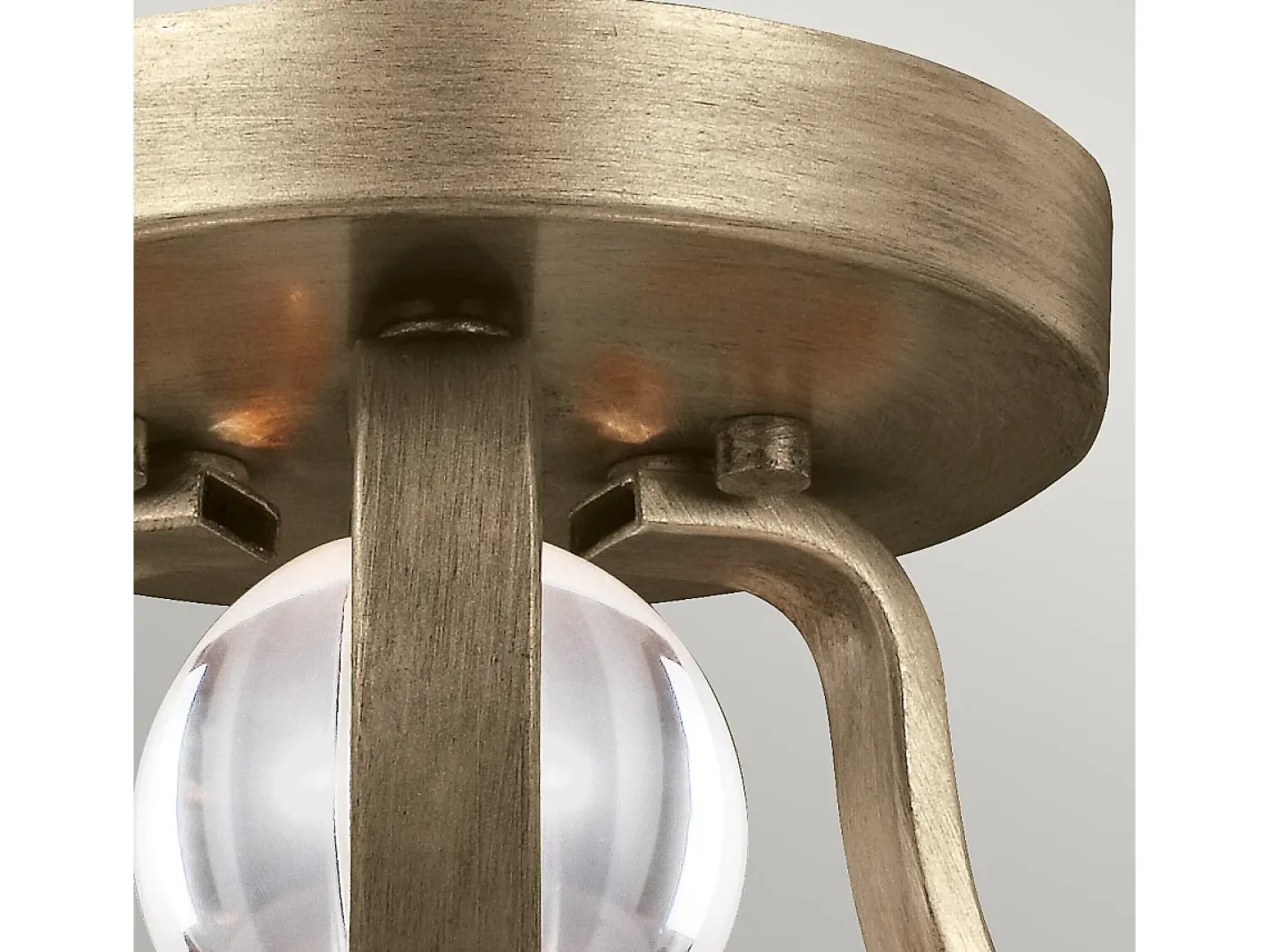 Plafón-Elstead Evington 2 Ljus Semi Flush Ceiling Light Gold, E27 Dorado