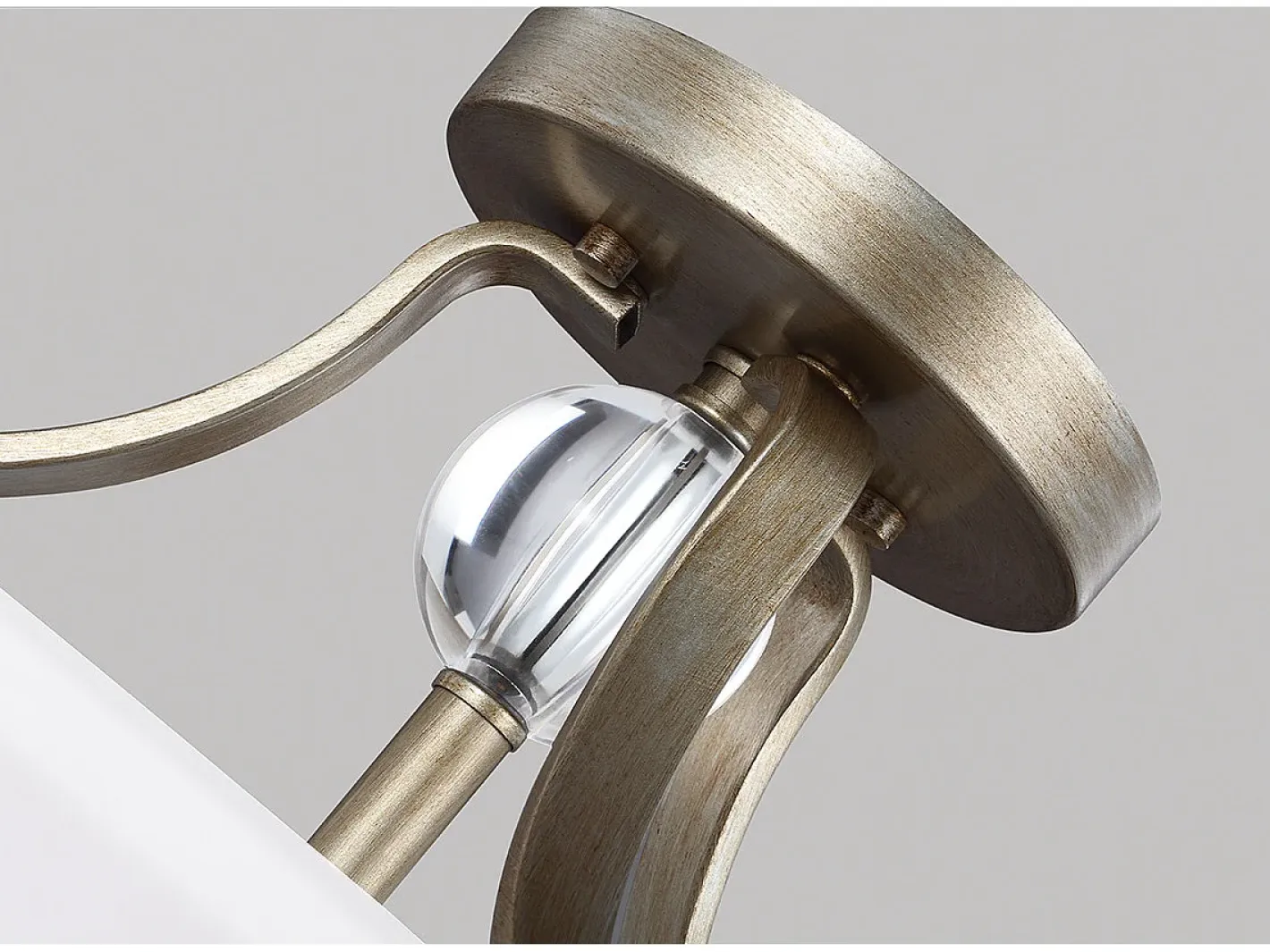 Plafón-Elstead Evington 2 Ljus Semi Flush Ceiling Light Gold, E27 Dorado