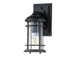 Elstead Feiss Lighthouse Utomhusvägglykta texturerad svart, IP44 Negro Sale