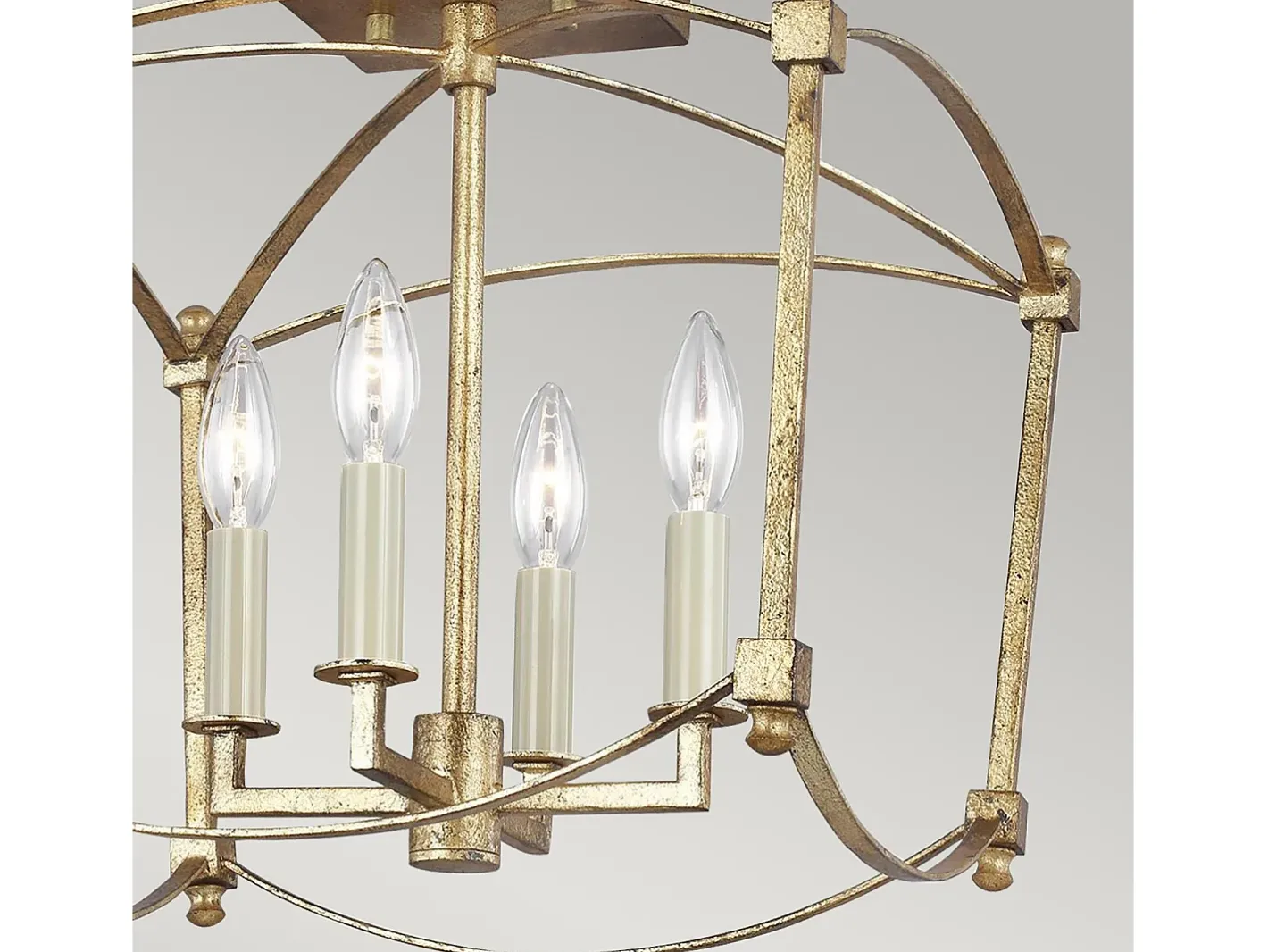 Elstead Feiss Thayer Semi Flush Taklampa Antik Guld Dorado Sale