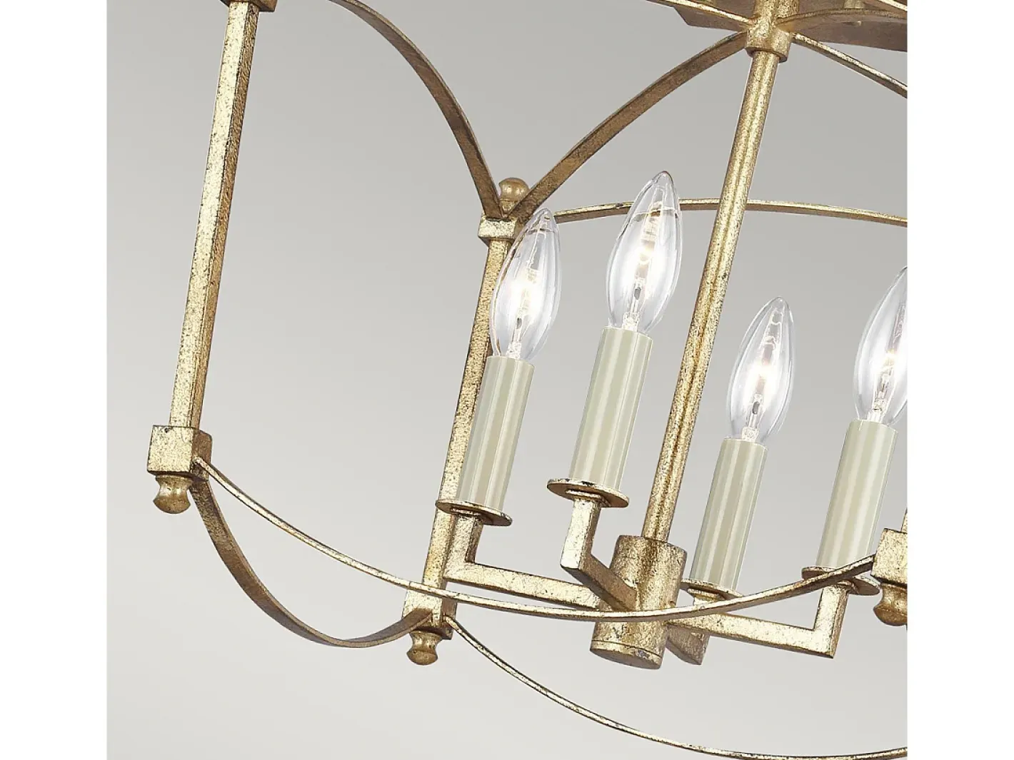 Elstead Feiss Thayer Semi Flush Taklampa Antik Guld Dorado Sale