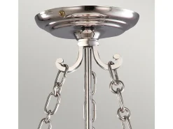 Clearance Elstead Finsbury Park 3 ljus liten taklykta hänge polerad nickel, E14 Gris