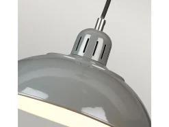Lámpara Suspendida-Elstead Franklin 1 ljuskupol takhänge grå, E27 Gris