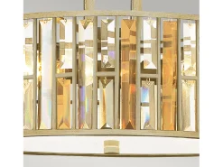 Lámpara Suspendida-Elstead Gemma 3 Lätt takhänge Silver Leaf, E27 Plateado