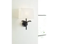 Aplique Para Pared-Elstead Georgia 1 ljus vägglampa, åldrat järn, E27 Gris